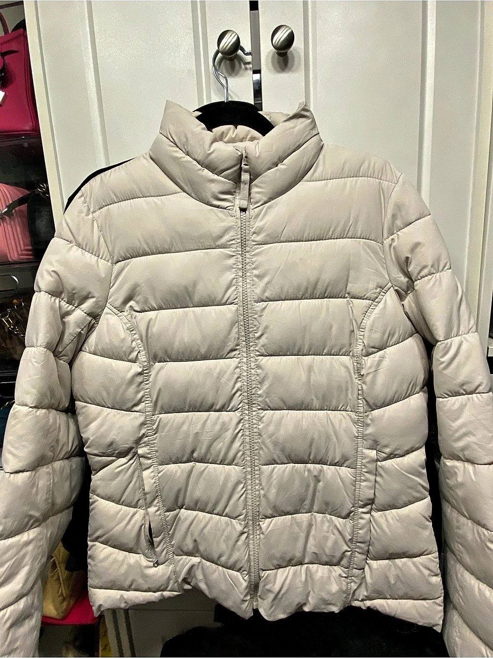 Abercrombie & Fitch Packable Puffer Jacket White Large